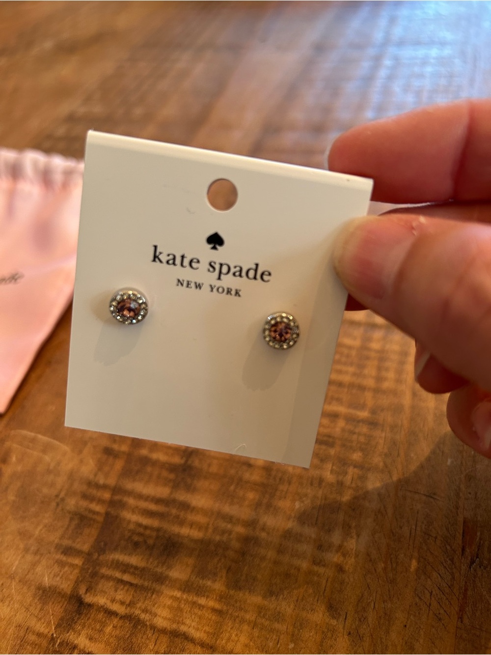 kate spade light amethyst Crystal Halo Stud Earrings